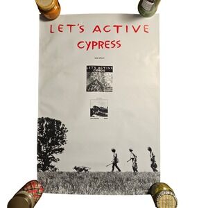 Let's Active Cypress Vintage 1984 Promo Album Poster 24x35 I.R.S. Rock Indie Ad